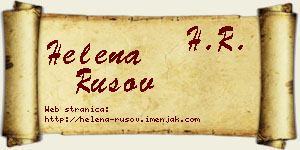 Helena Rusov vizit kartica